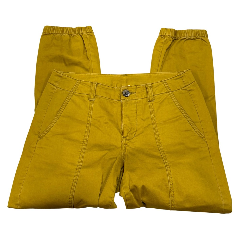 Cabi Mustard Yellow Utility Jogger Pants Snap Cuff Size 2 Style 5504